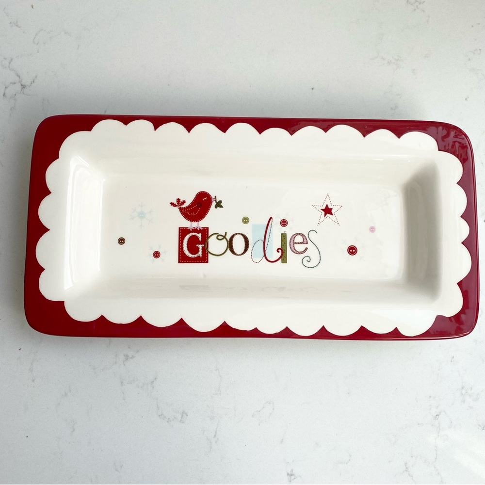 Red Goodies Serving Platter